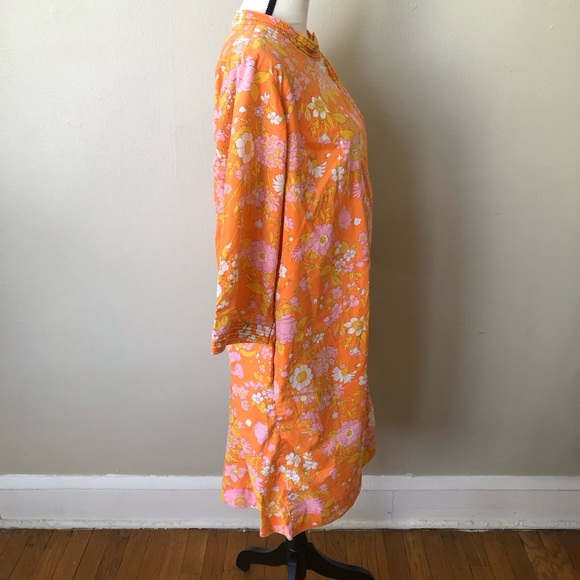 Vintage 1960’s Flower Power Models Coat House Coat - Picture 5 of 10